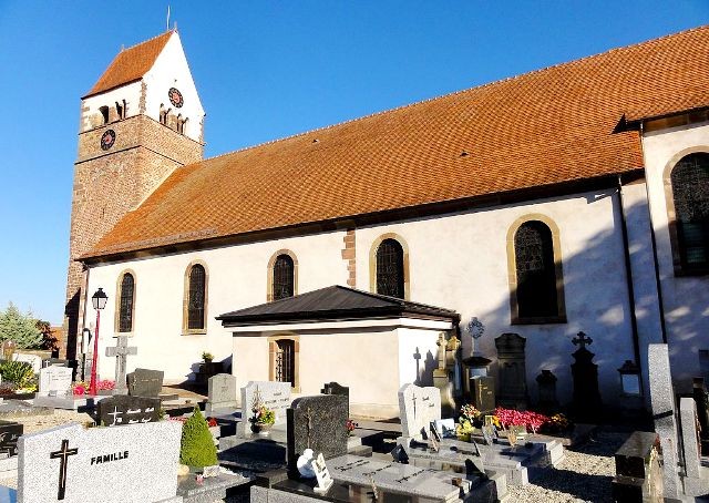 Saessolsheim 67 l eglise saint jean baptiste et le cimetiere