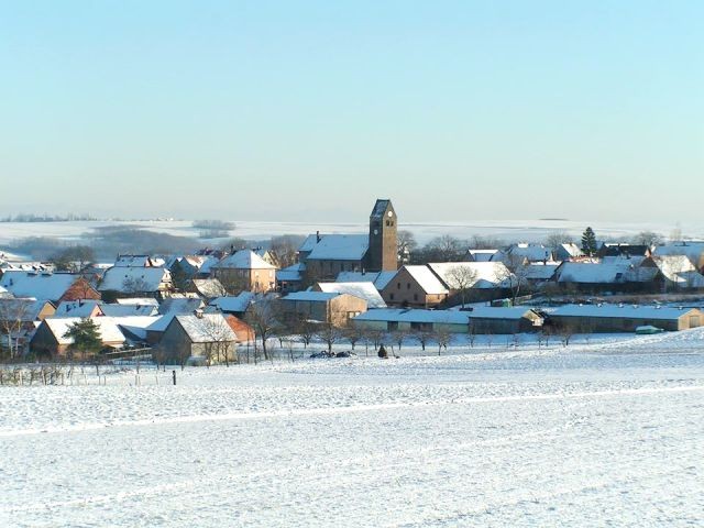 Saessolsheim 67 vue generale sous la neige