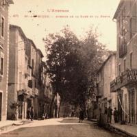 L' avenue de la gare (cpa)
