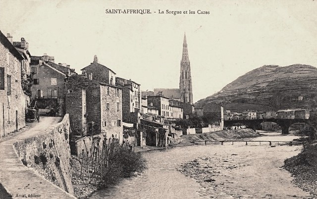 La Sorgues et les cazes (cpa)