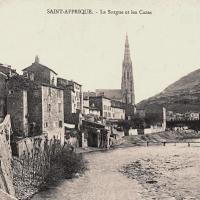 La Sorgues et les cazes (cpa)