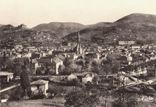 Saint affrique aveyron cpa vue generale