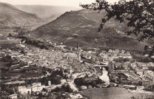 Saint affrique aveyron cpa vue generale