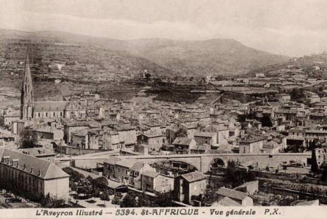 Saint affrique aveyron cpa vue generale