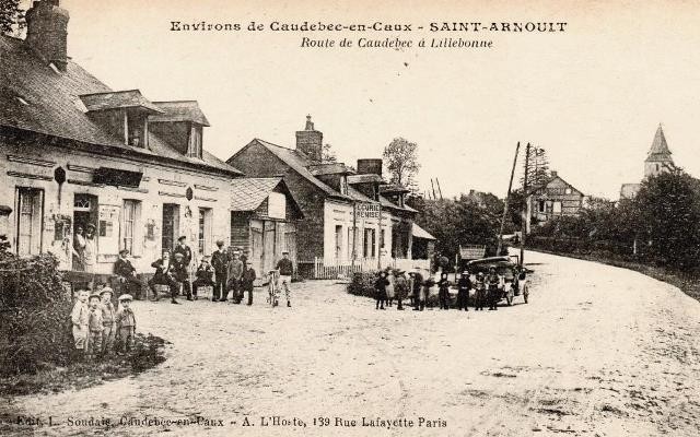 Saint arnoult seine maritime route de caudebec a lillebonne cpa
