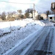 Saint-Beauzile (Tarn) le village sous la neige