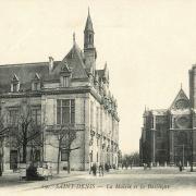 Saint denis seine saint denis l hotel de ville et la basilique cpa