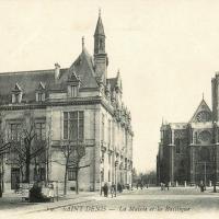 Saint denis seine saint denis l hotel de ville et la basilique cpa