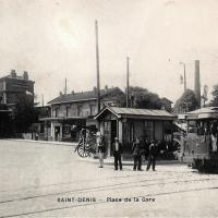 Saint denis seine saint denis la place de la gare cpa