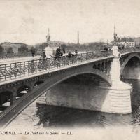 Saint denis seine saint denis le pont sur la seine cpa
