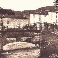 La passerelle sur le Cernon (cpa)