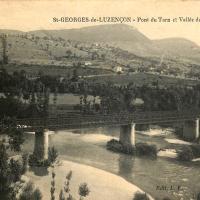 Le pont du Tarn et la vallée (cpa)