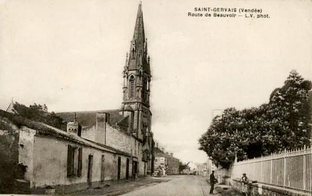 Saint-Gervais (Vendée) La route de Beauvoir CPA