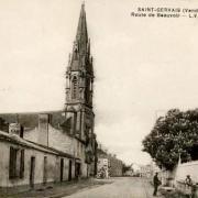 Saint-Gervais (Vendée) La route de Beauvoir CPA