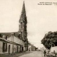 Saint-Gervais (Vendée) La route de Beauvoir CPA