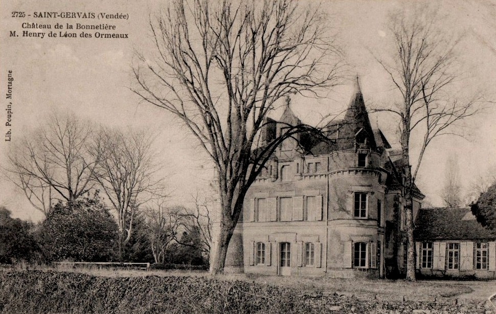 Saint-Gervais (Vendée) Le château de la Bonnetière CPA