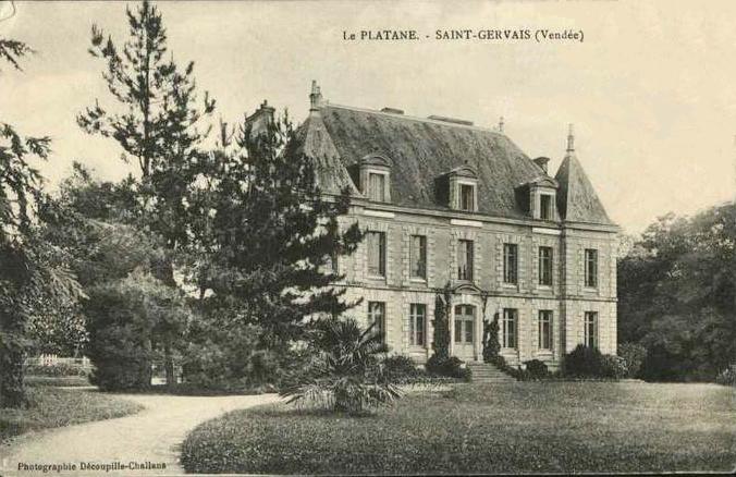 Saint-Gervais (Vendée) Le château du Platane CPA