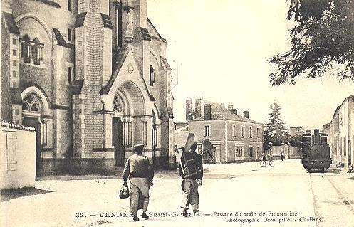 Saint-Gervais (Vendée) Le train CPA