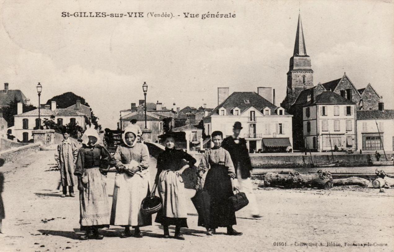 Saint-Gilles-Croix-de-Vie (Vendée) Le pont CPA