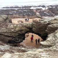 Saint-Hilaire-de-Riez (Vendée) Le trou du diable  à marée basse
