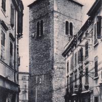 La Grand' rue et le clocher CPA