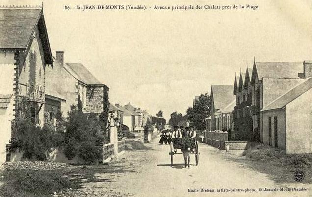 Saint-Jean-de-Monts (Vendée) L'avenue des chalets CPA