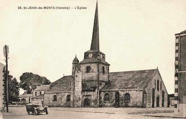 Saint-Jean-de-Monts (Vendée) L'église CPA