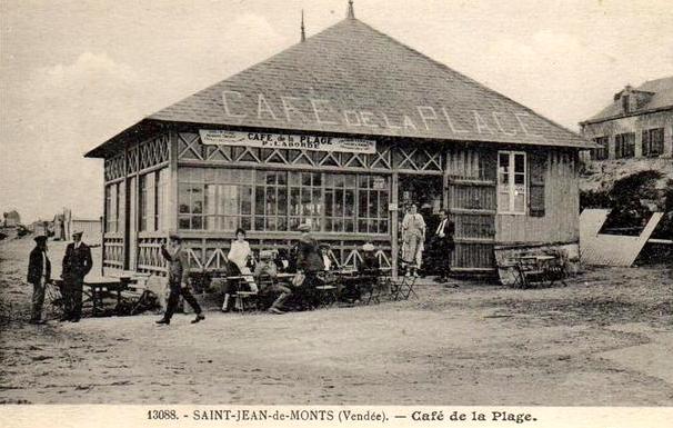 Saint-Jean-de-Monts (Vendée) Le café de la plage CPA