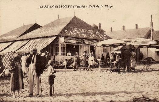 Saint-Jean-de-Monts (Vendée) Le café de la plage CPA