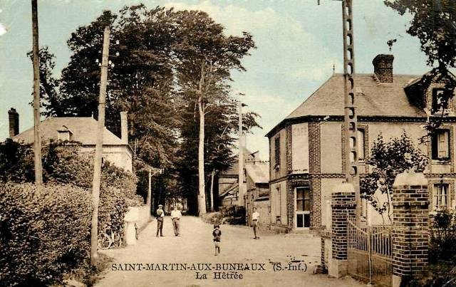 Saint martin aux buneaux seine maritime cafe cpa