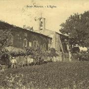 Saint-Maurice-Navacelles (Hérault) L'église en 1910 CPA