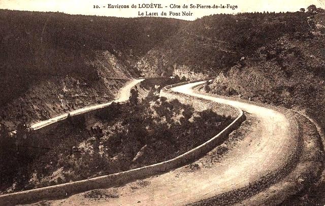 Le lacet du Pont Noir, cpa