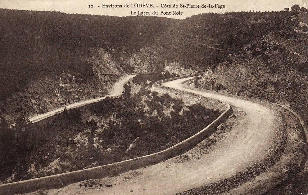 Saint-Pierre-de-la-Fage (Hérault) Le lacet du pont noir CPA