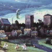 Saint python 59 le chateau les tours en 1601 peinture d adrien de montigny 