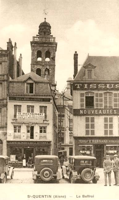 Saint-Quentin (Aisne) CPA 1914, le beffroi