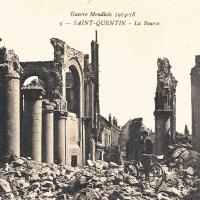 Saint-Quentin (Aisne) CPA 1914, la Bourse