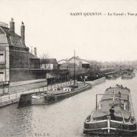 Saint-Quentin (Aisne) CPA le canal vue du pont