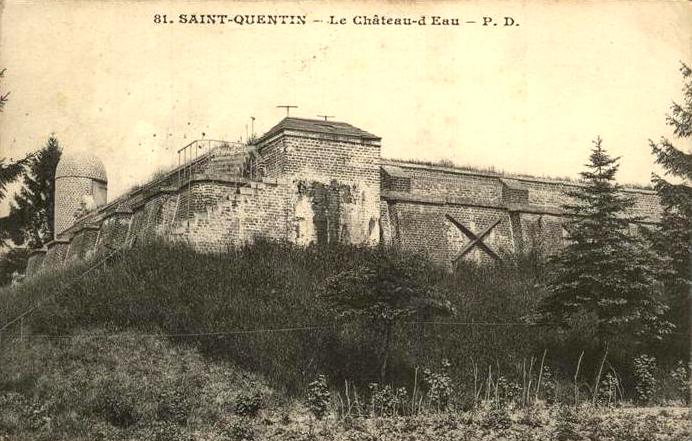 Saint-Quentin (Aisne) CPA 1914, le Château d'eau