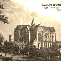 Saint-Quentin (Aisne) CPA la Collégiale gravure 1797