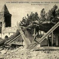 Saint-Quentin (Aisne) CPA 1914, l'école Saint Jean