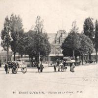 Saint-Quentin (Aisne) CPA la gare 