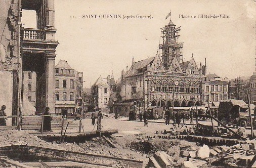 Saint-Quentin (Aisne) CPA 1914, l'Hôtel de ville