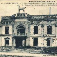 Saint-Quentin (Aisne) CPA 1914, la place du 8 octobre