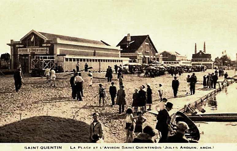 Saint-Quentin (Aisne) CPA la plage