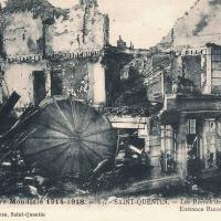 Saint-Quentin (Aisne) CPA 1914, le bureau de Poste