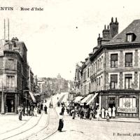 Saint-Quentin (Aisne) CPA la rue d'Isle