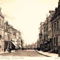 Saint-Quentin (Aisne) CPA la rue d'Isle