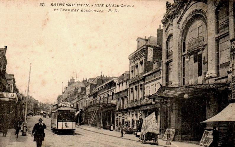 Saint-Quentin (Aisne) CPA la rue d'Isle