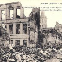 Saint-Quentin (Aisne) CPA 1914, la rue des toiles