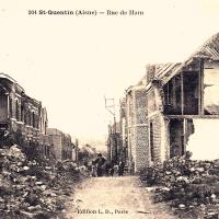 Saint-Quentin (Aisne) CPA 1914, la rue du Ham